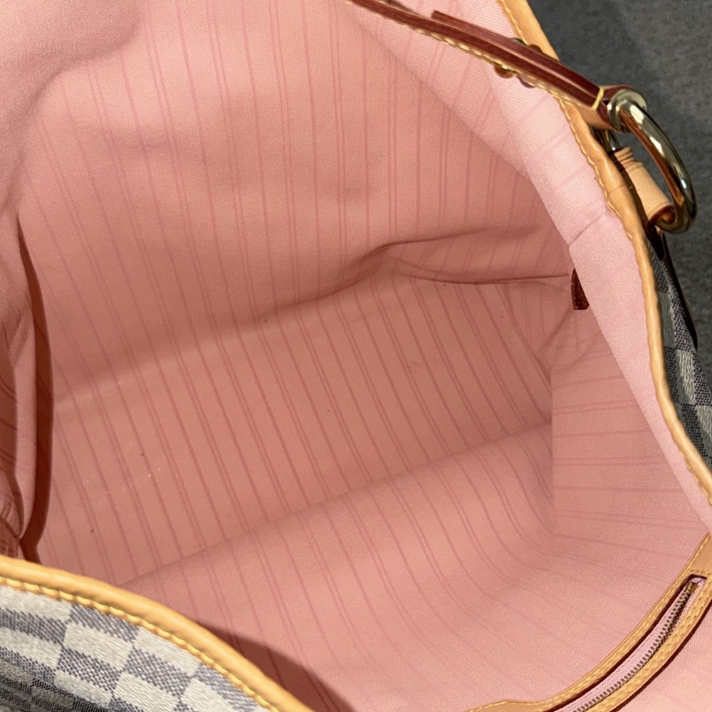 AUTHENTIC LOUIS VUITTON Damier Azur Delightful MM Rose Ballerine - Picture 15 of 16